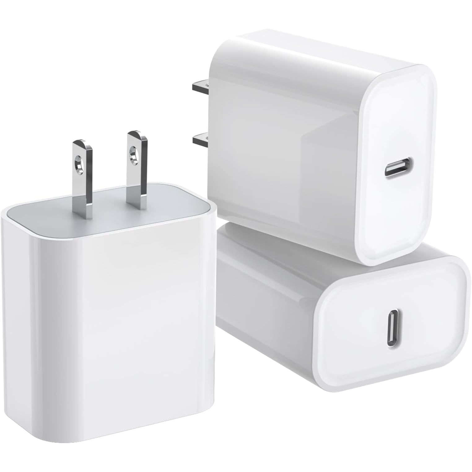 Apple 3Pack Cargador iPhone USB C 20W PD Carga Rápida