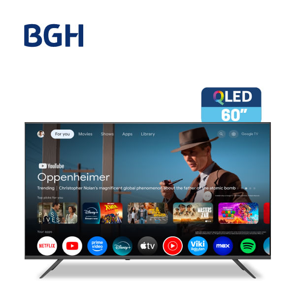 Google Smart TV BGH 60" QLED 4K TV